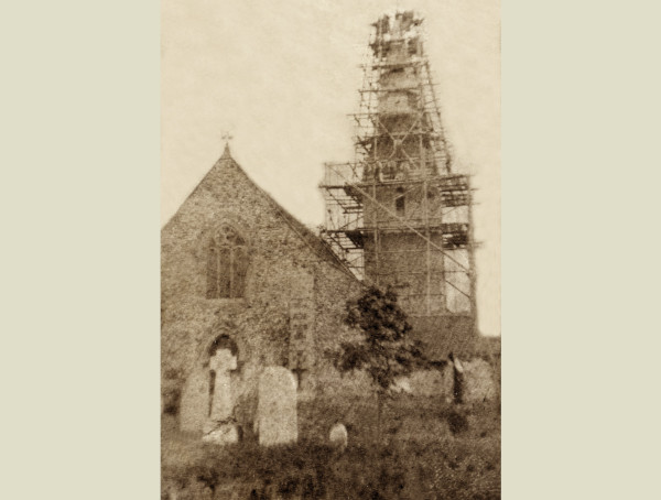 Reshingling of the steeple 1887